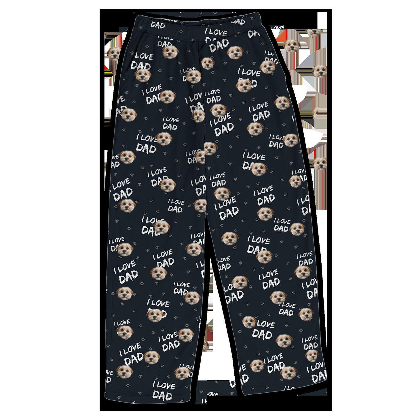 Adult Custom Pet Face Fleece Pajama Pants