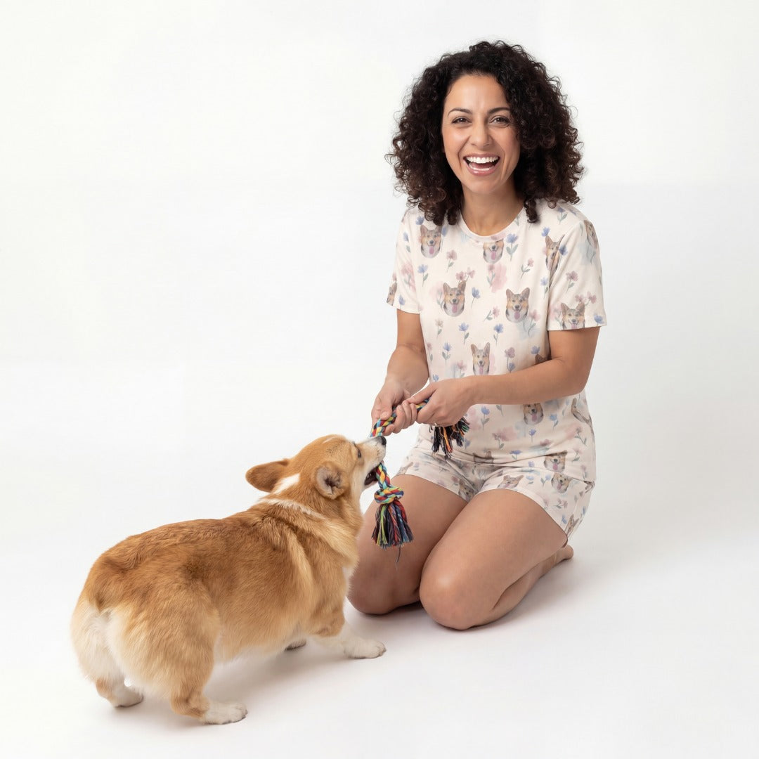 Relaxed T-Shirt Pajama Set | Pet Face Pajamas