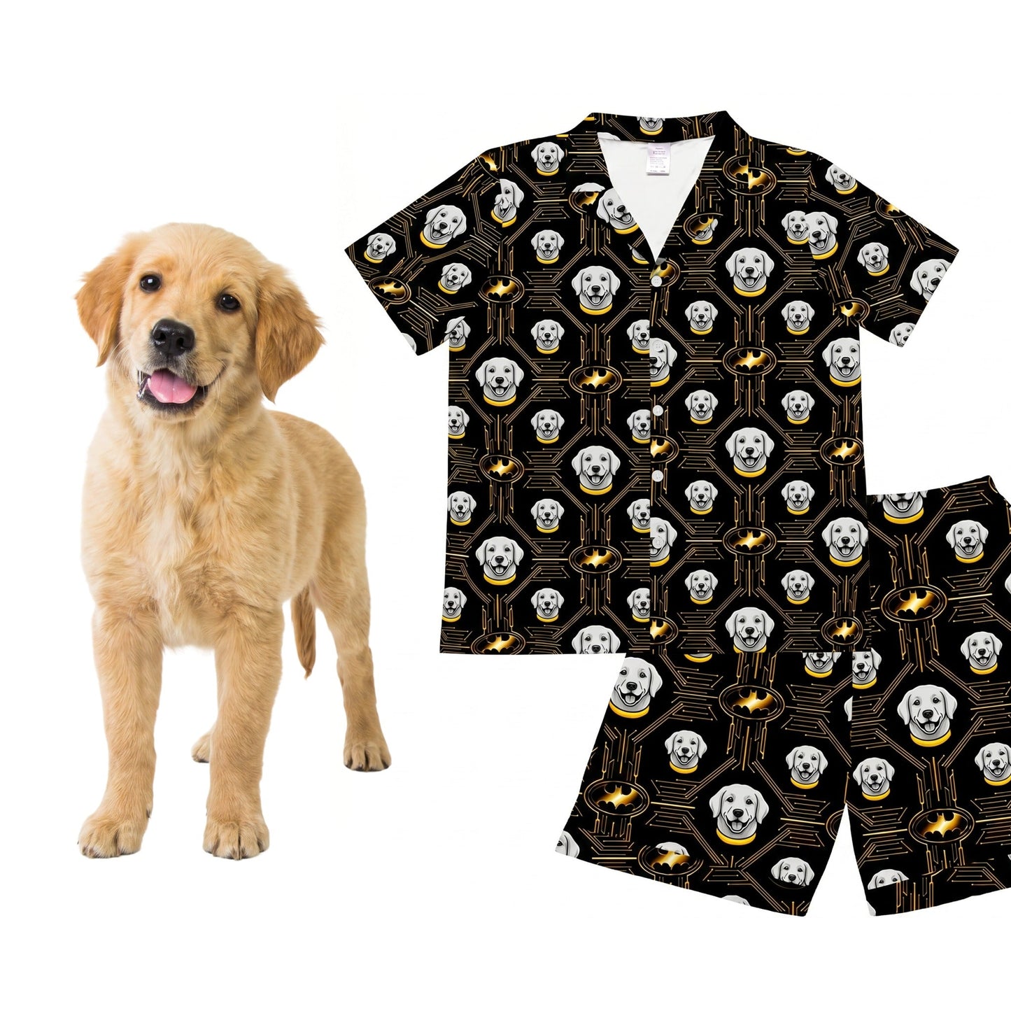 Men's Batman Pajamas with Your Pet's Face