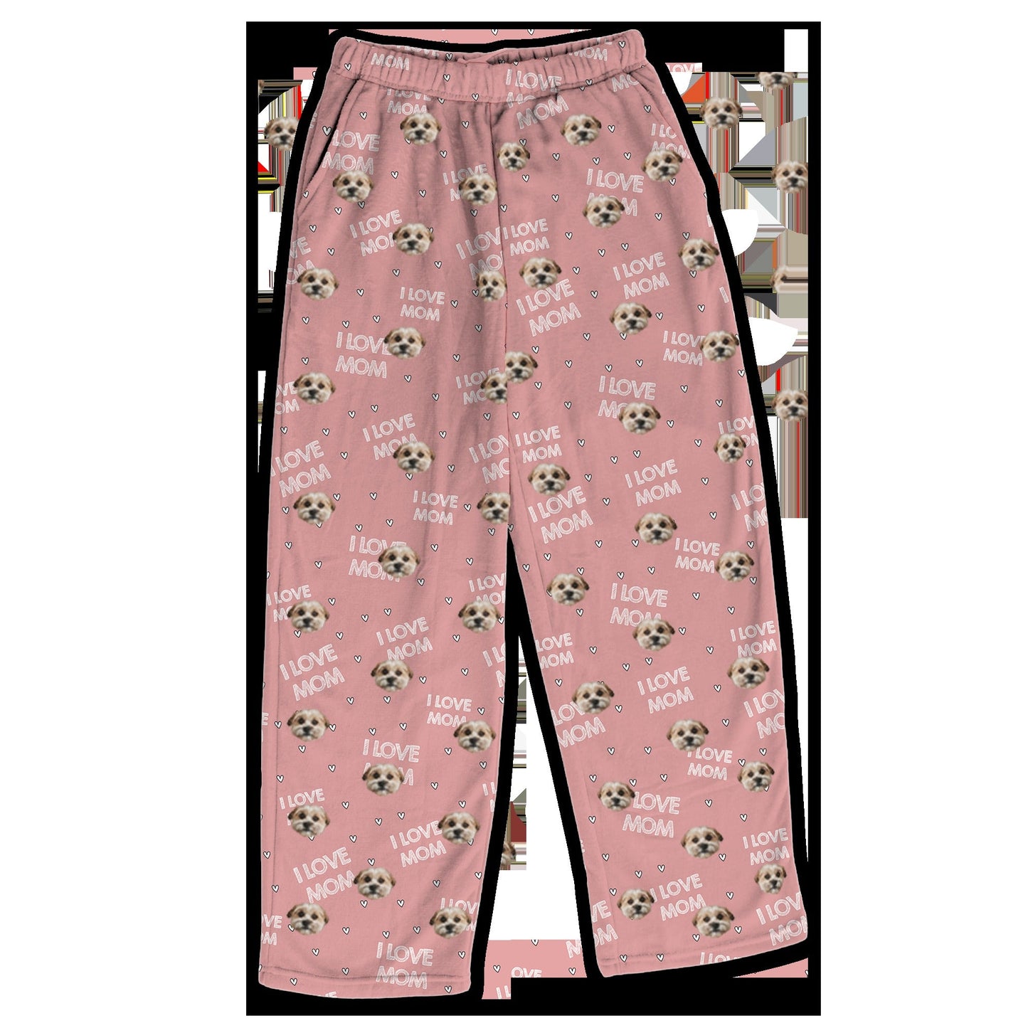 Adult Custom Pet Face Fleece Pajama Pants