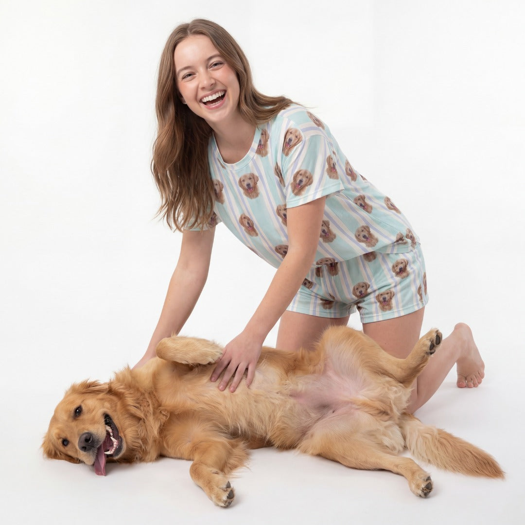 Relaxed T-Shirt Pajama Set | Pet Face Pajamas