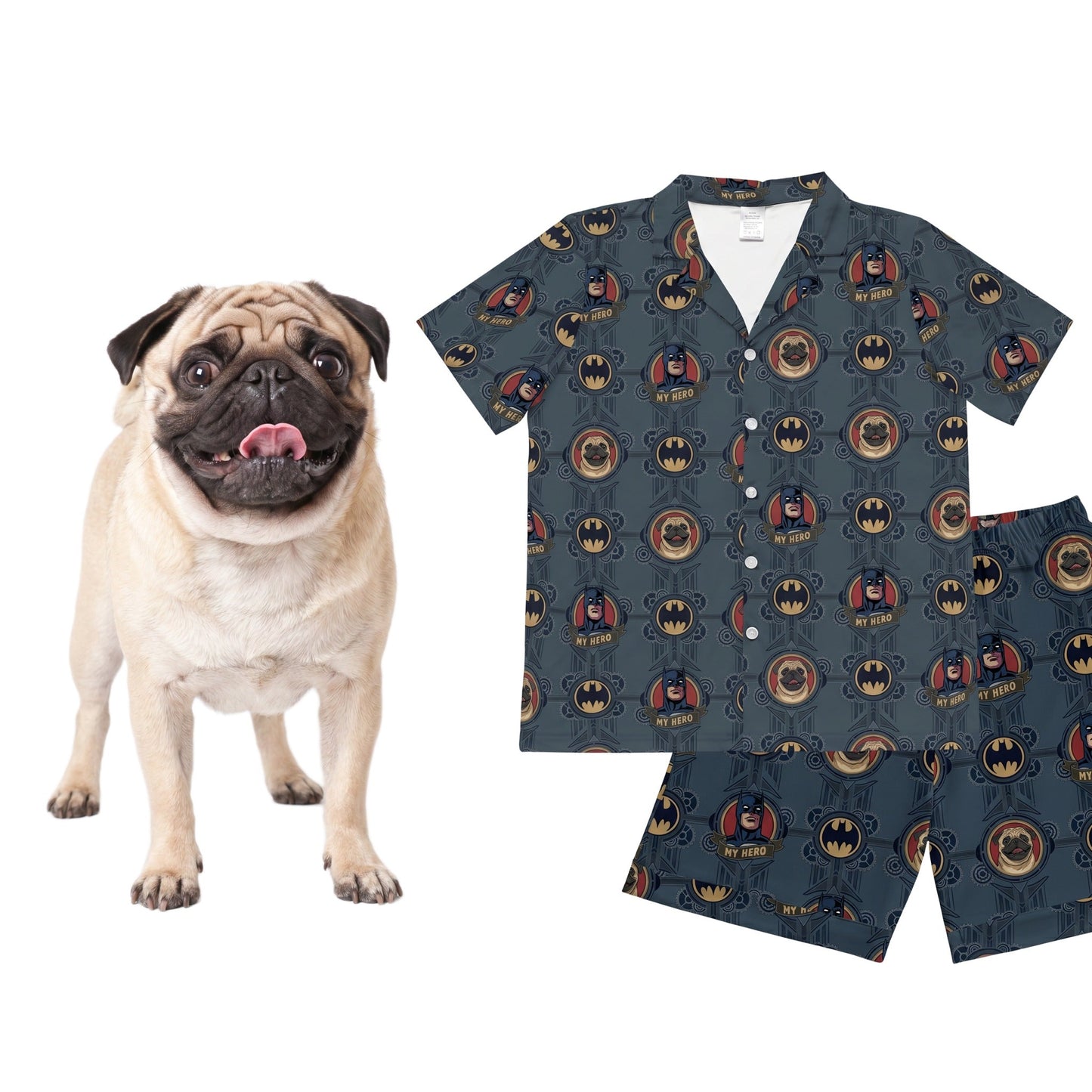 Kids Batman Pajamas with Your Pet's Face