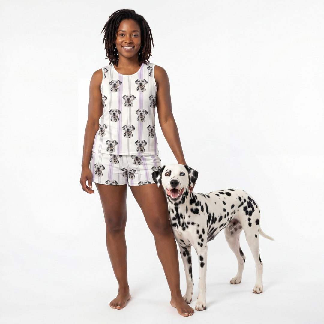 Tank Top Pajama Set | Pet Face Pajamas