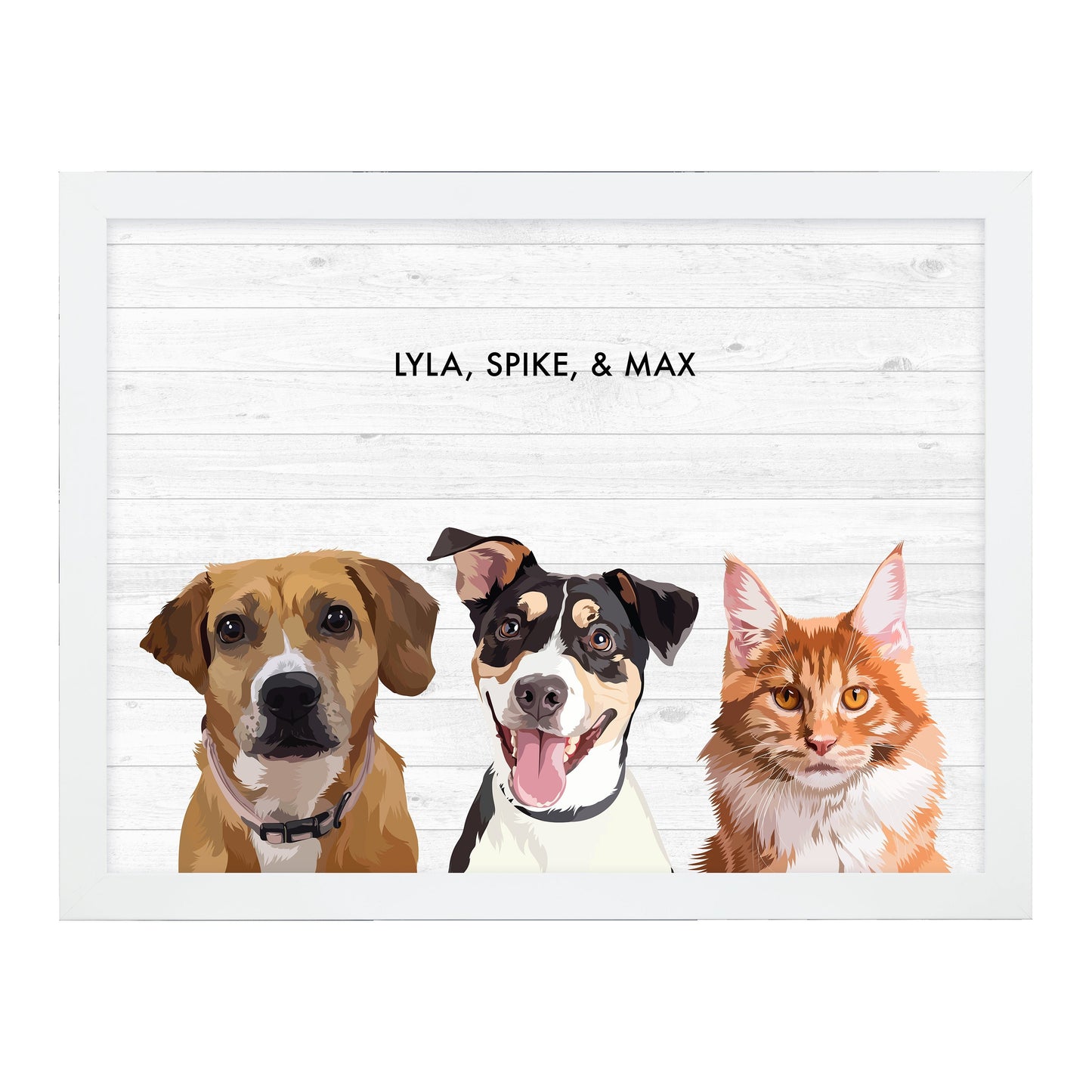 Custom Three Pet Portrait