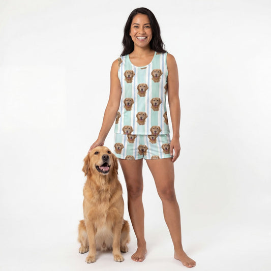 Tank Top Pajama Set | Pet Face Pajamas