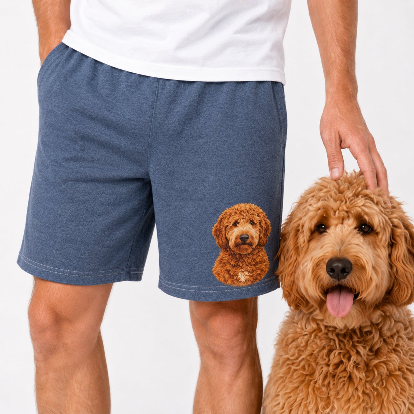Men's Custom Lounge Shorts with Your Pet's Face