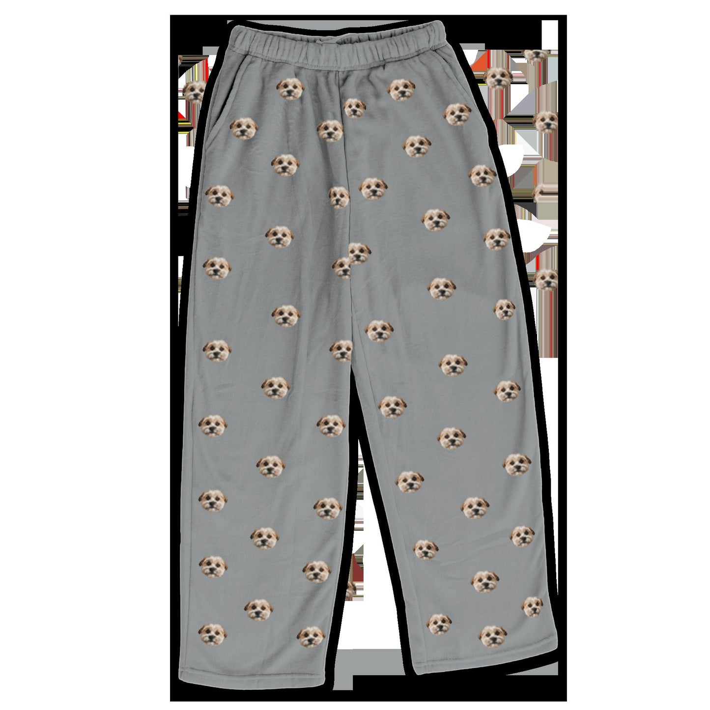 Adult Custom Pet Face Fleece Pajama Pants