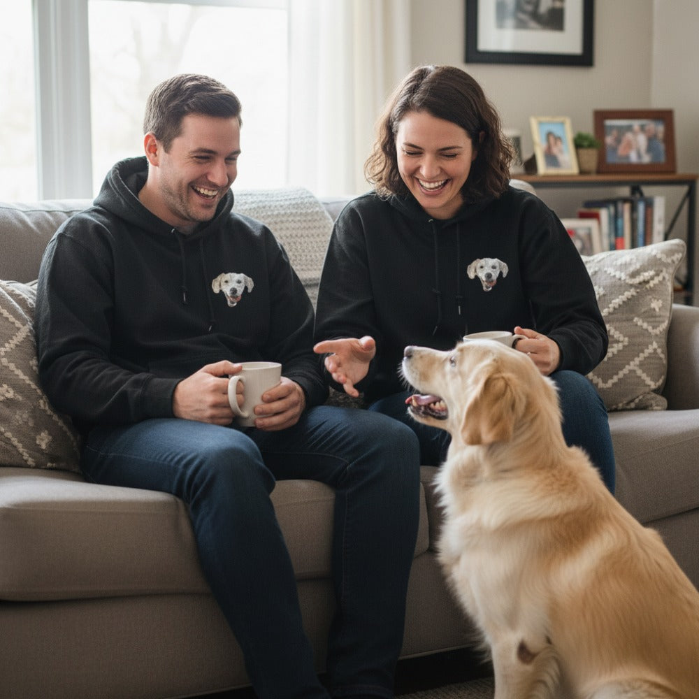 Custom Embroidered Hoodie With Your Pet's Face