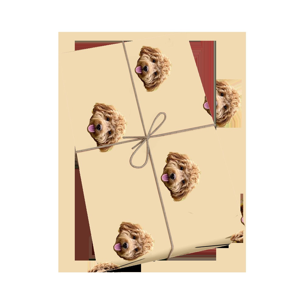 Custom Pet Face Wrapping Paper