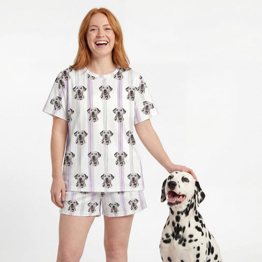 Relaxed T-Shirt Pajama Set | Pet Face Pajamas