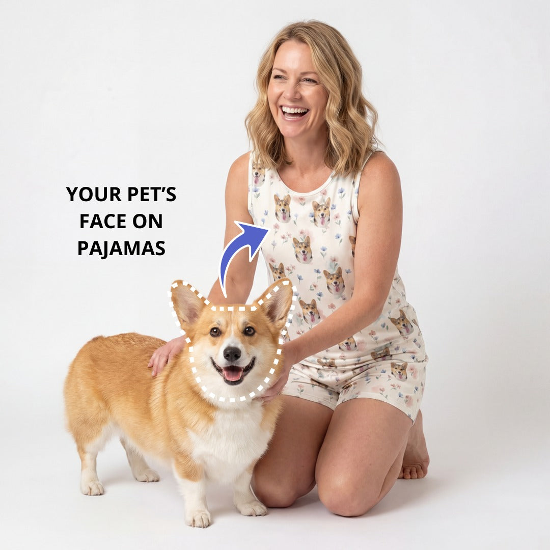 Tank Top Pajama Set | Pet Face Pajamas