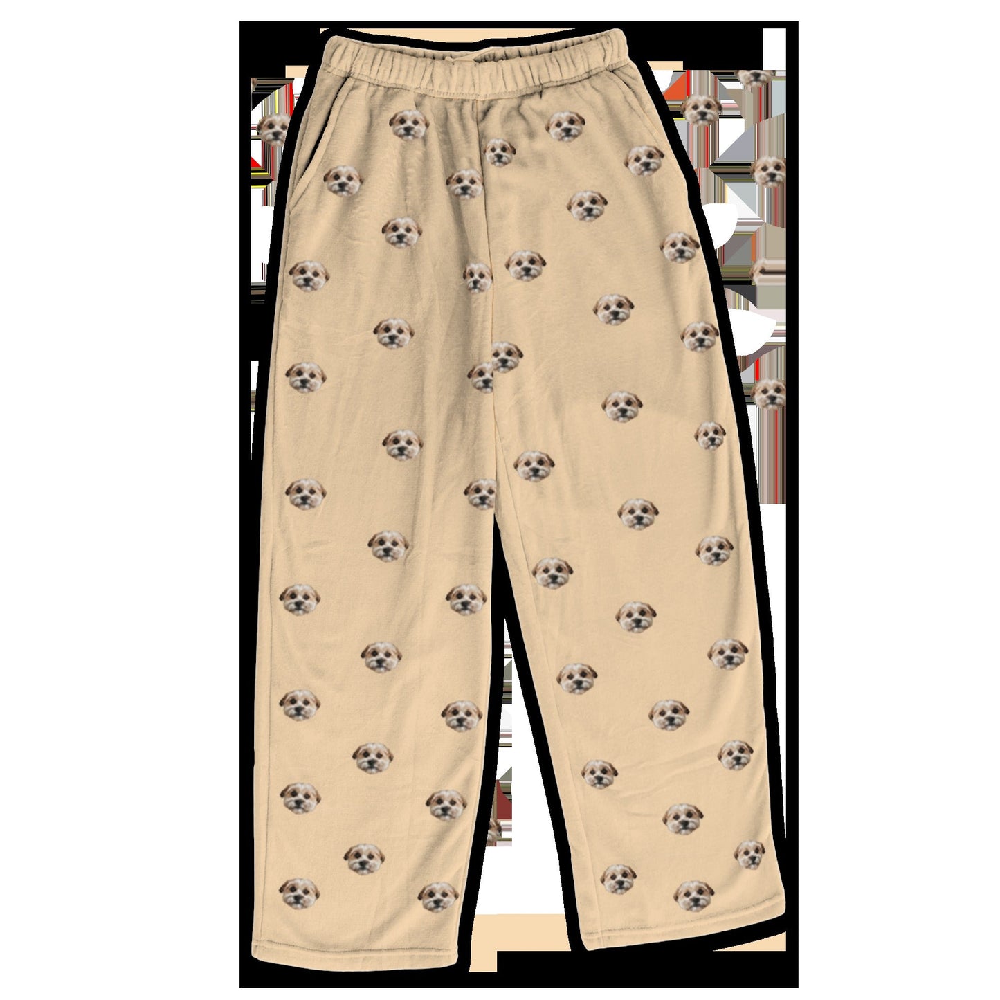 Kids Custom Pet Face Fleece Pajama Pants