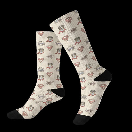 Superman Socks with Your Pet's Face
