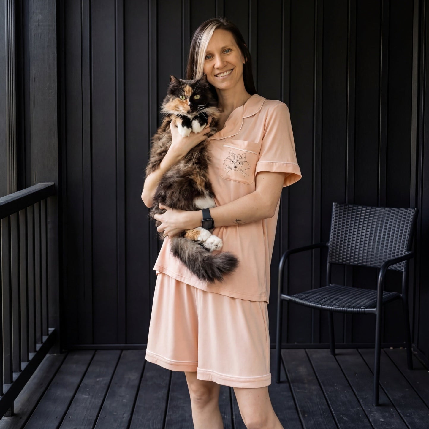 Premium Women's Bamboo Custom Pet Face Pajamas