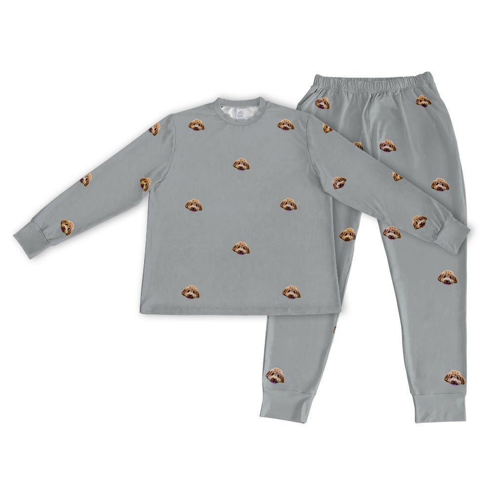 Kids Custom Pet Face Jogger Pajamas