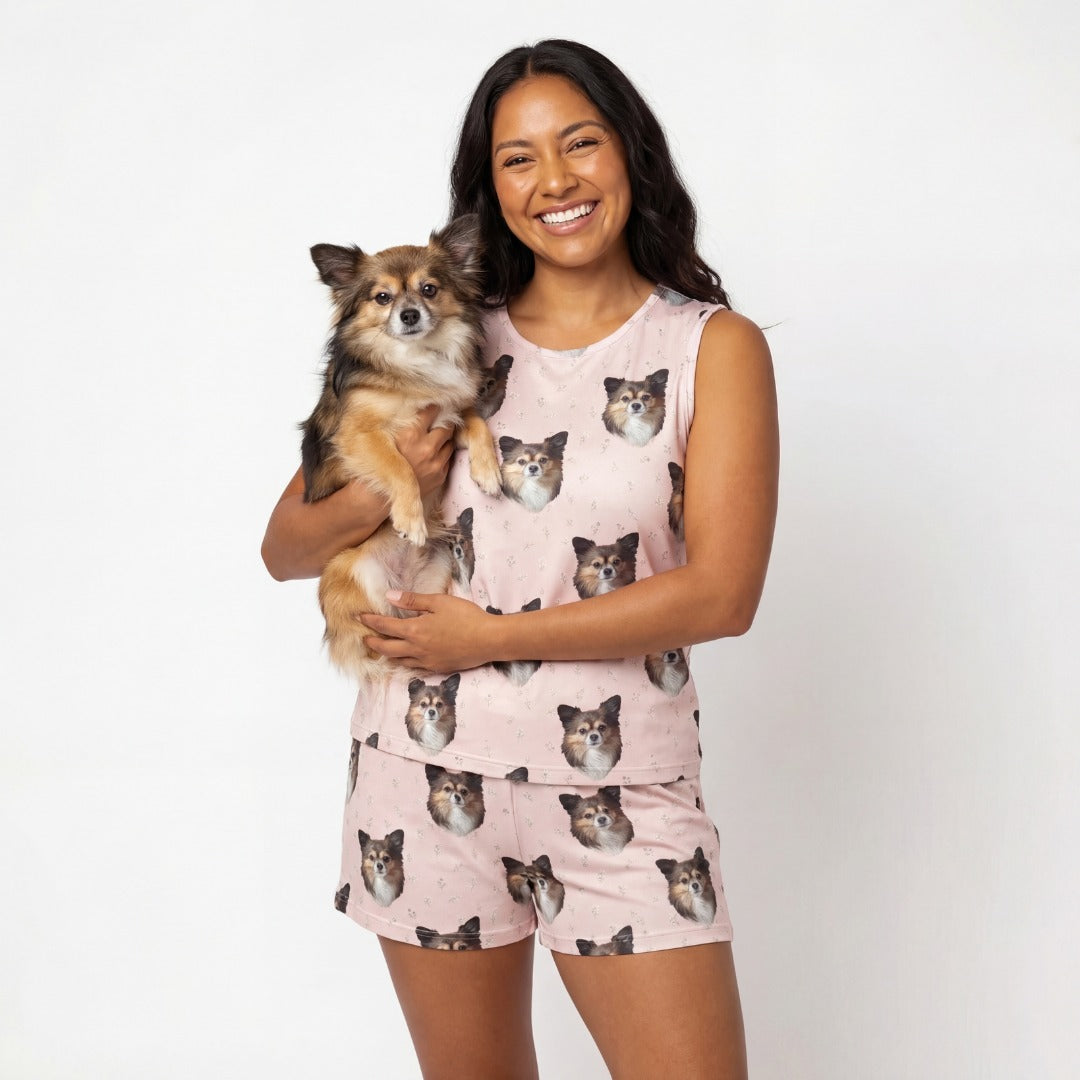 Tank Top Pajama Set | Pet Face Pajamas