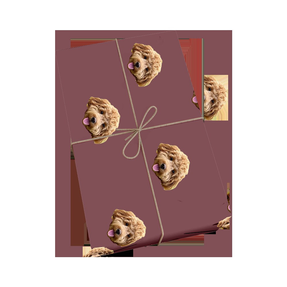 Custom Pet Face Wrapping Paper