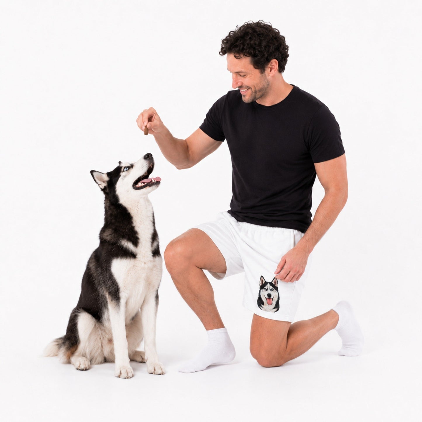 Men's Custom Lounge Shorts with Your Pet's Face