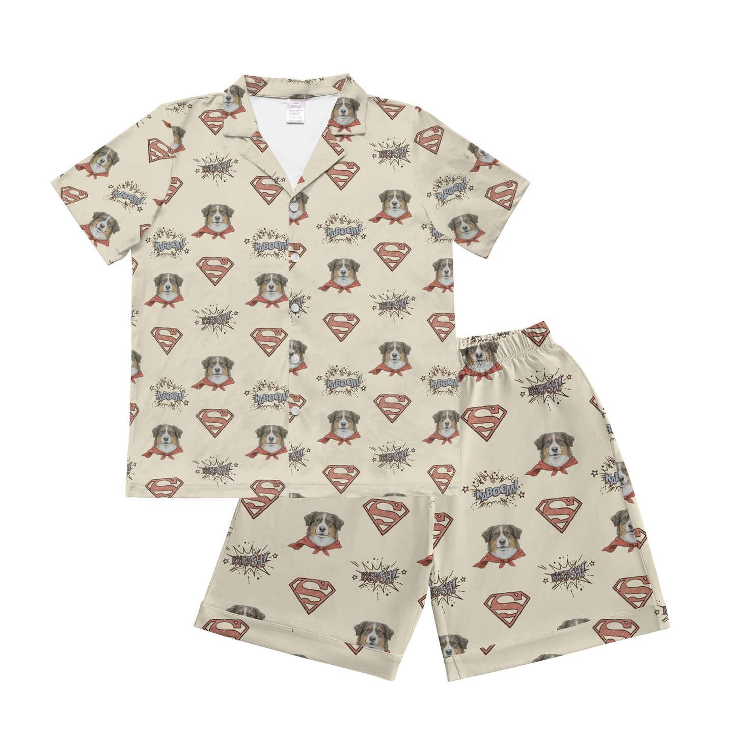 Kids Superman Pajamas with Your Pet's Face
