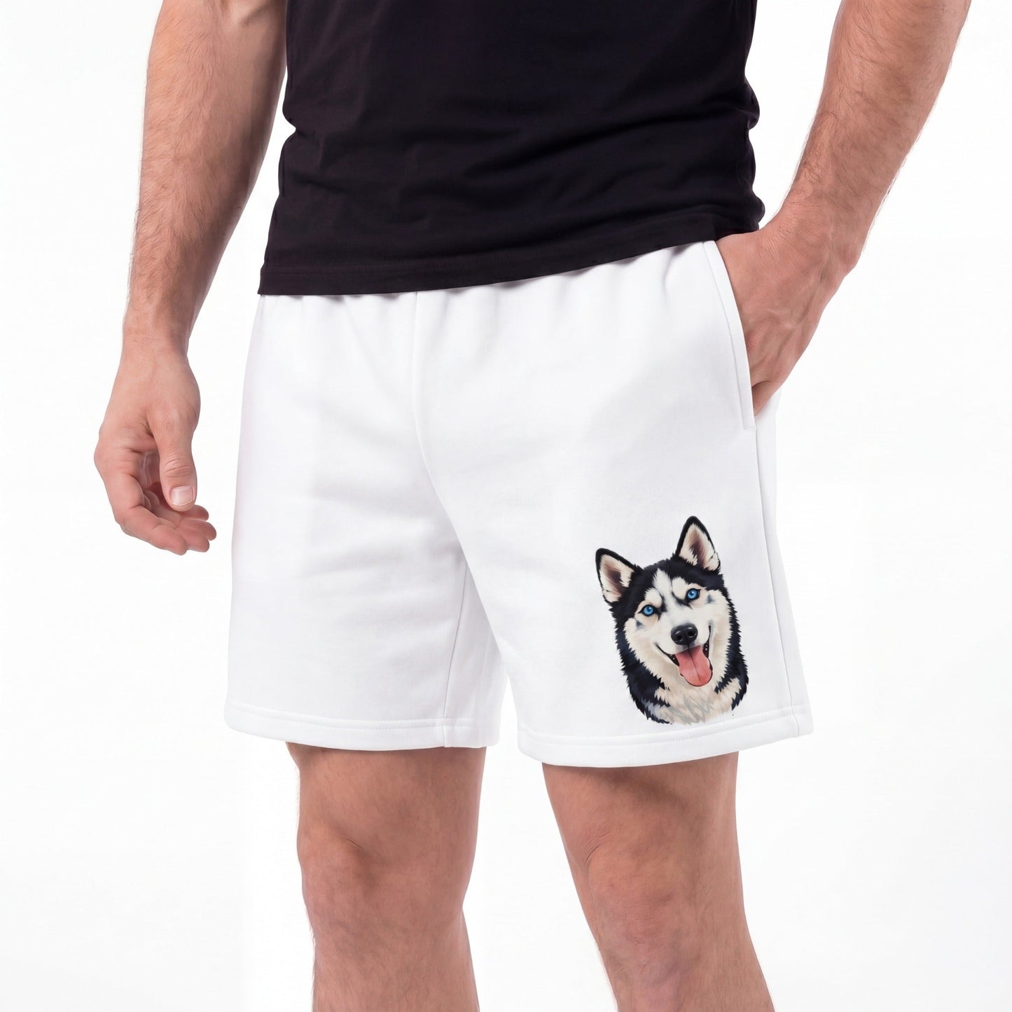 Men's Custom Lounge Shorts with Your Pet's Face