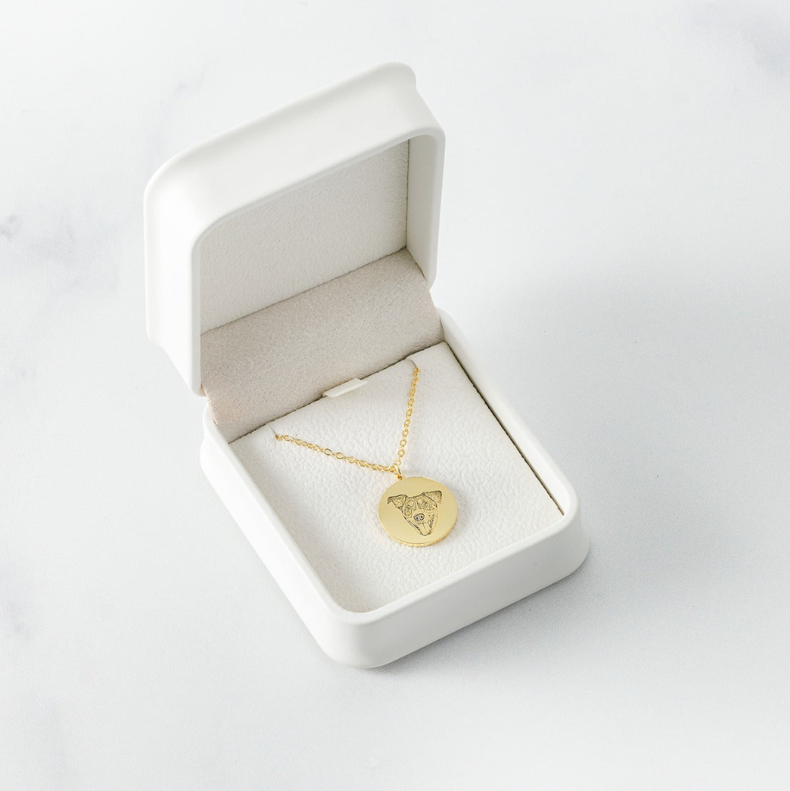 Custom Engraved Pet Portrait Necklace