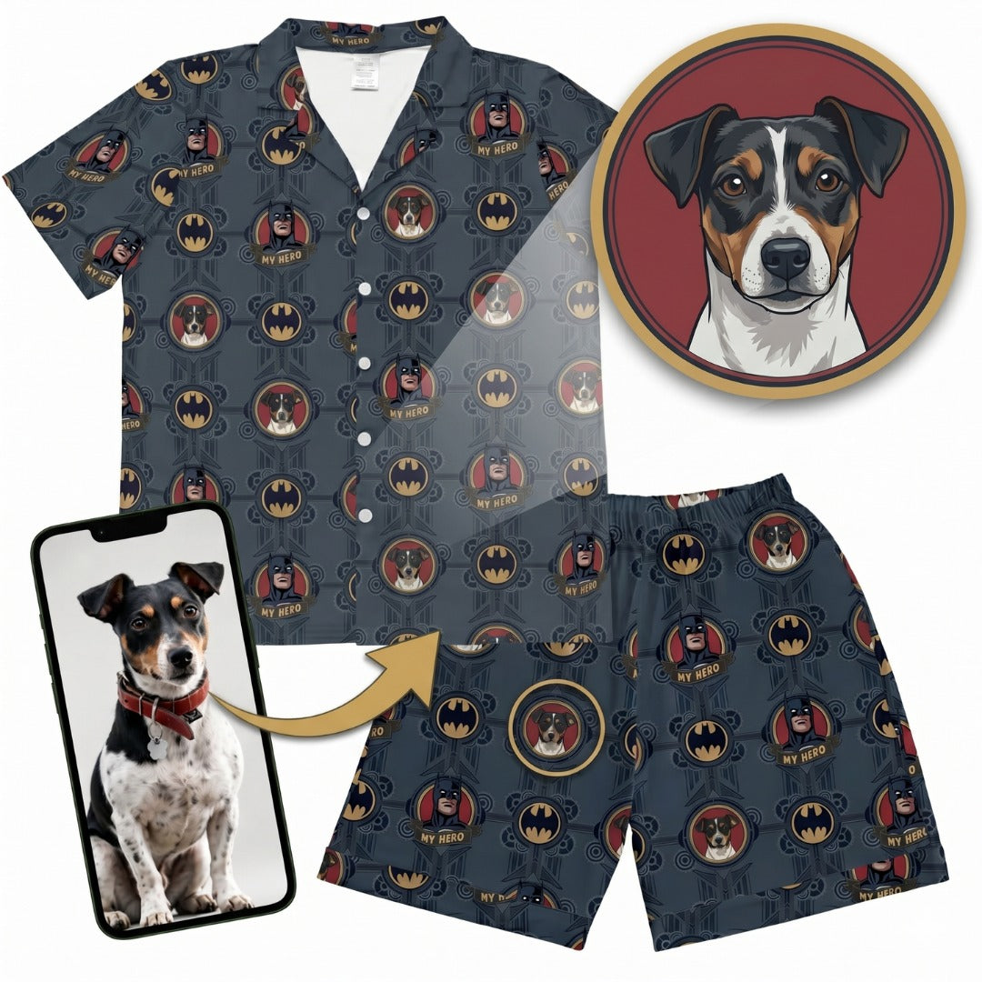Kids Batman Pajamas with Your Pet's Face