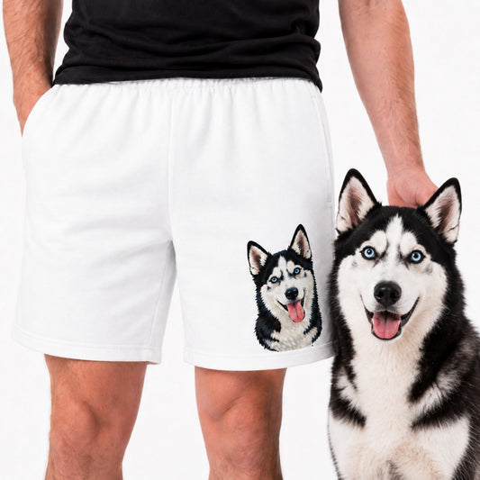 Men's Custom Lounge Shorts with Your Pet's Face