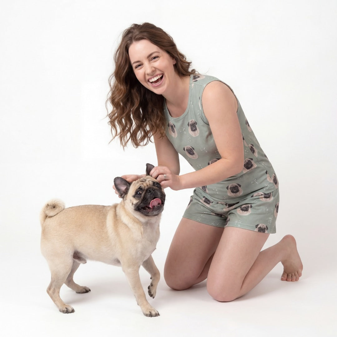 Tank Top Pajama Set | Pet Face Pajamas