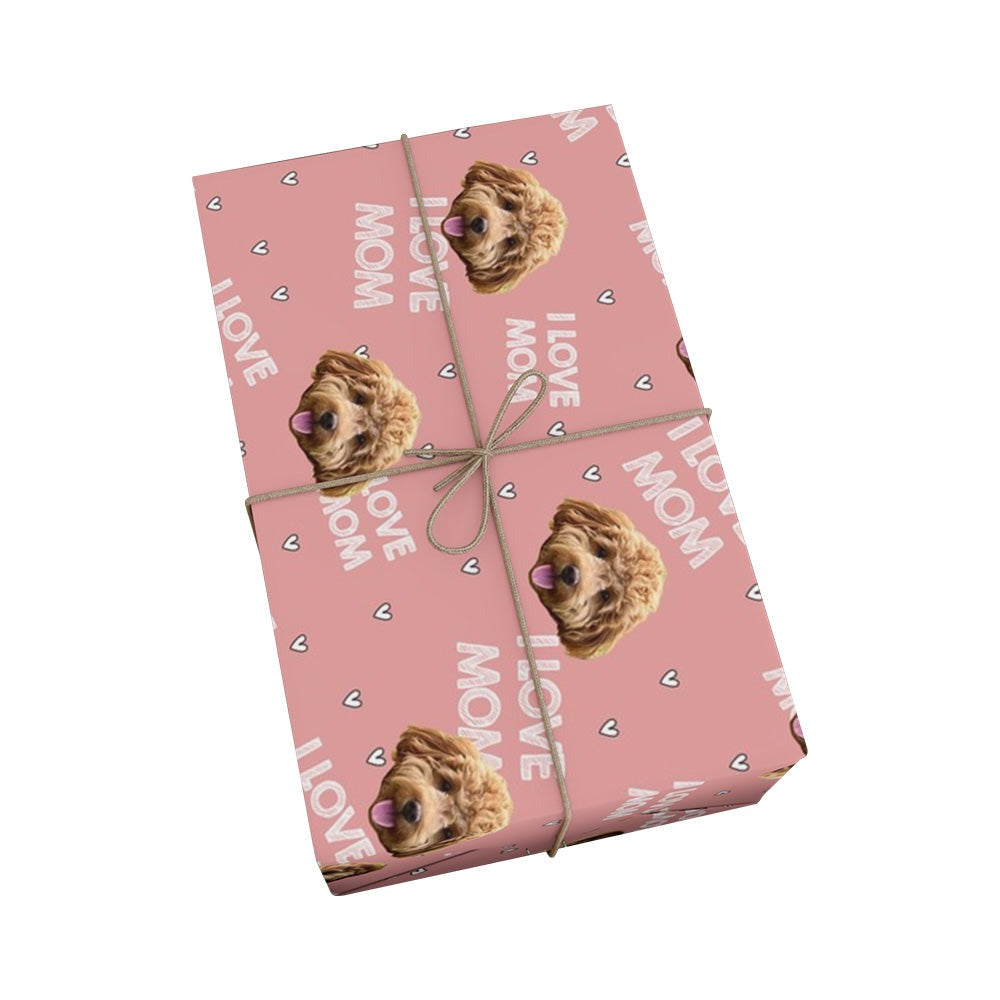 Custom Pet Face Wrapping Paper