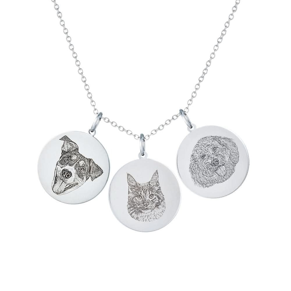 Customized Engraved Necklace - 3 Pendants