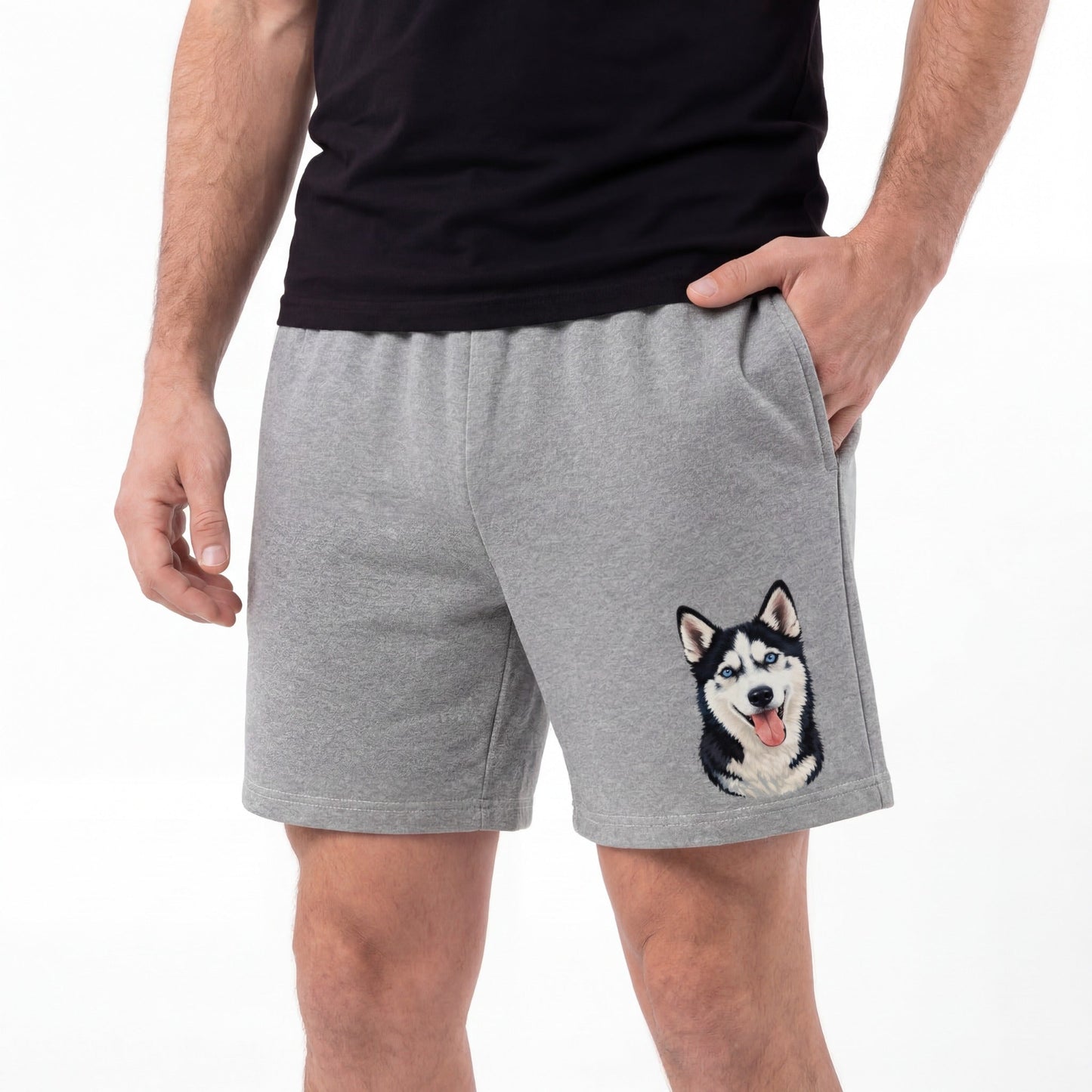 Men's Custom Lounge Shorts with Your Pet's Face