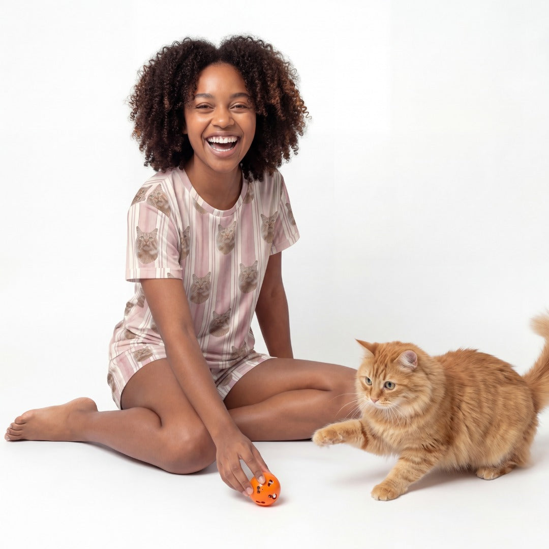Relaxed T-Shirt Pajama Set | Pet Face Pajamas