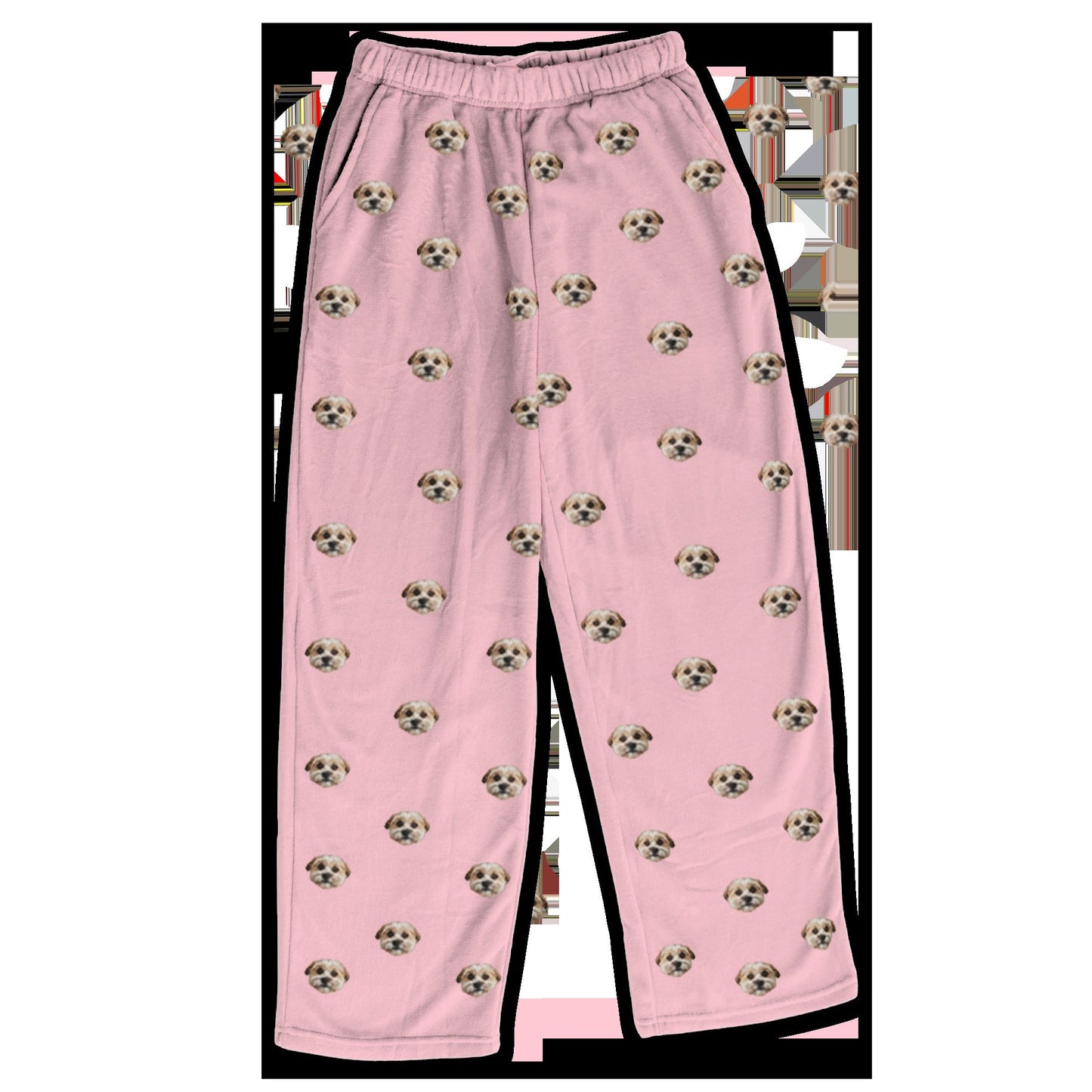 Kids Custom Pet Face Fleece Pajama Pants
