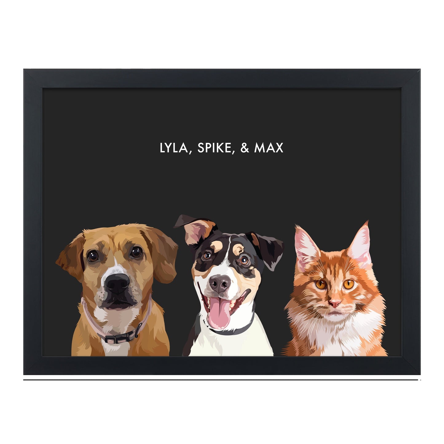 Custom Three Pet Portrait