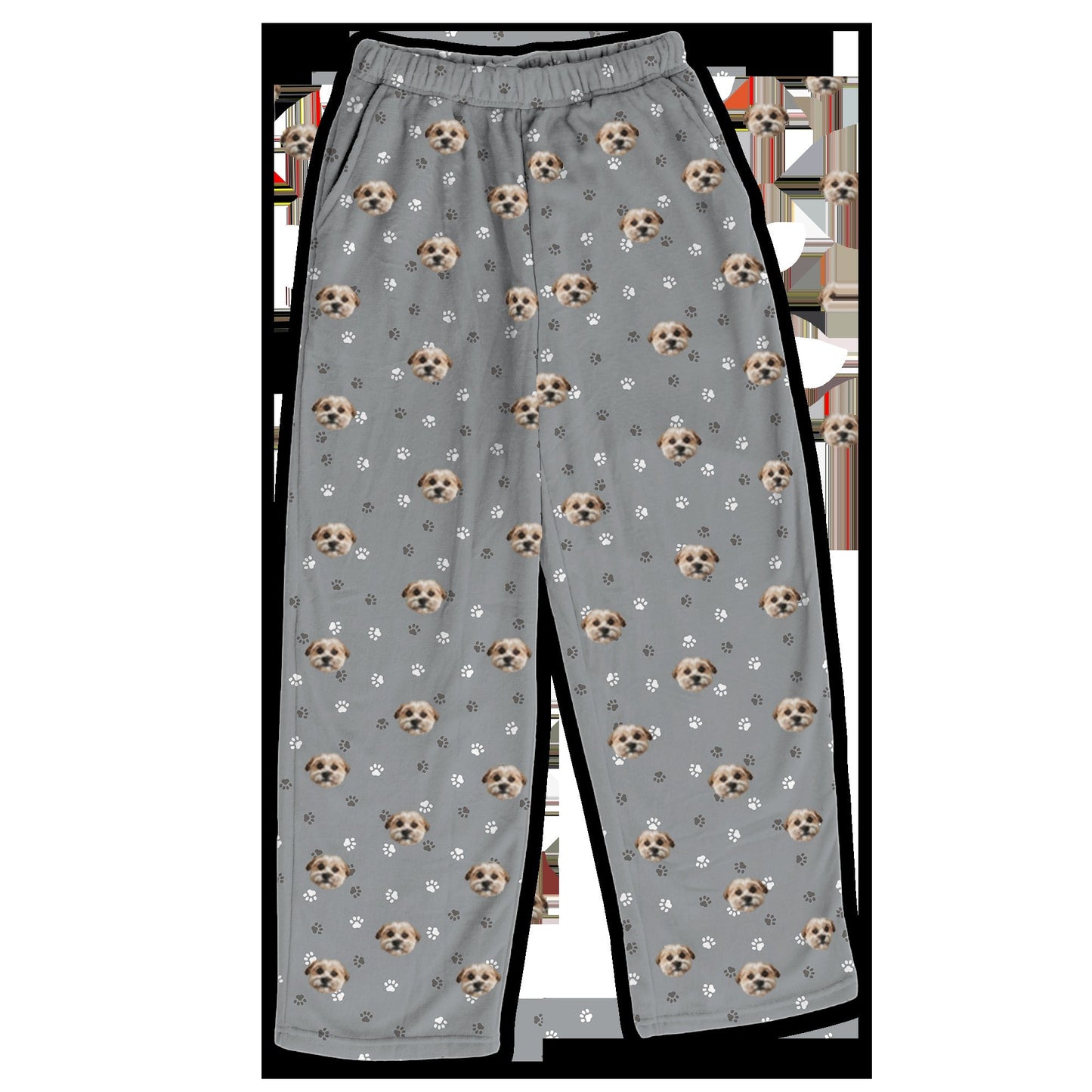 Adult Custom Pet Face Fleece Pajama Pants