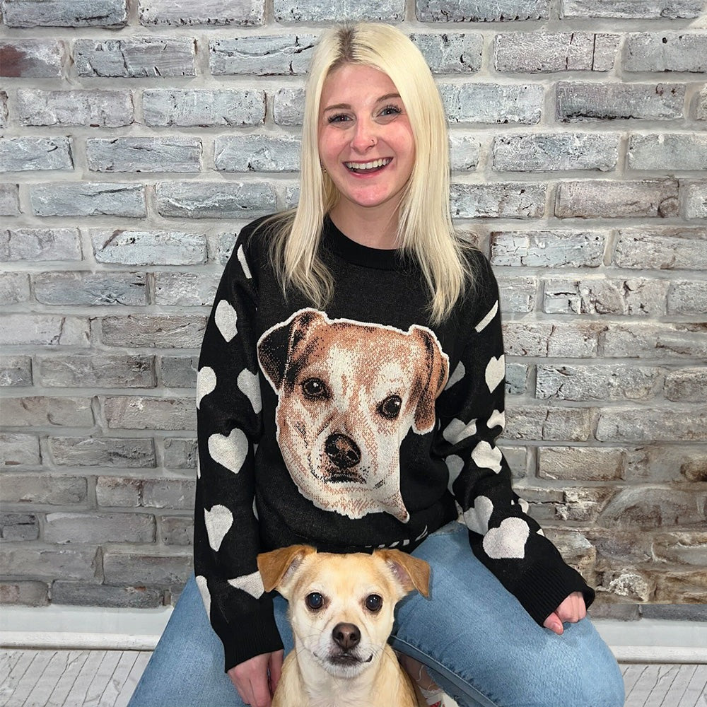 Heart Sleeve Custom Knit Pet Sweater