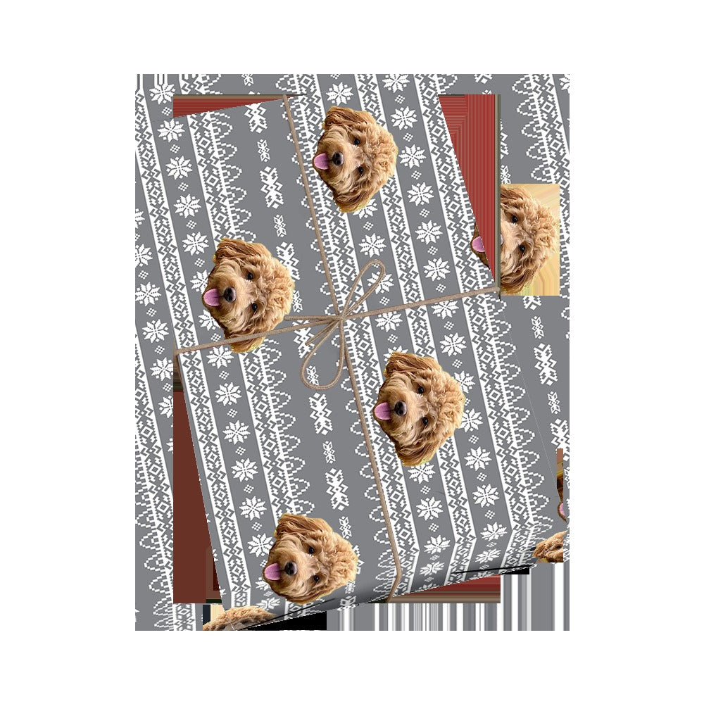 Customized Pet Face Wrapping Paper - 1 Pet