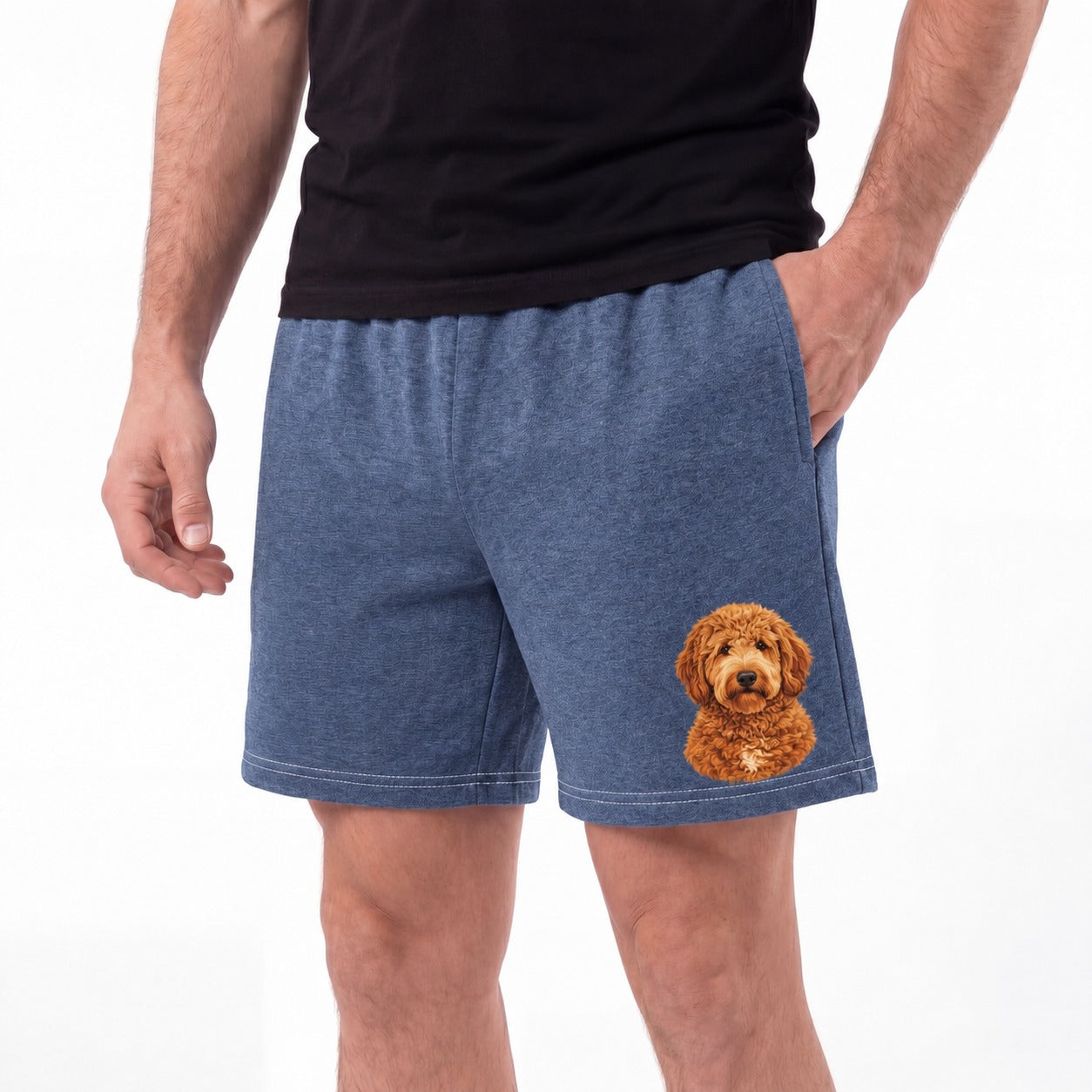 Men's Custom Lounge Shorts with Your Pet's Face
