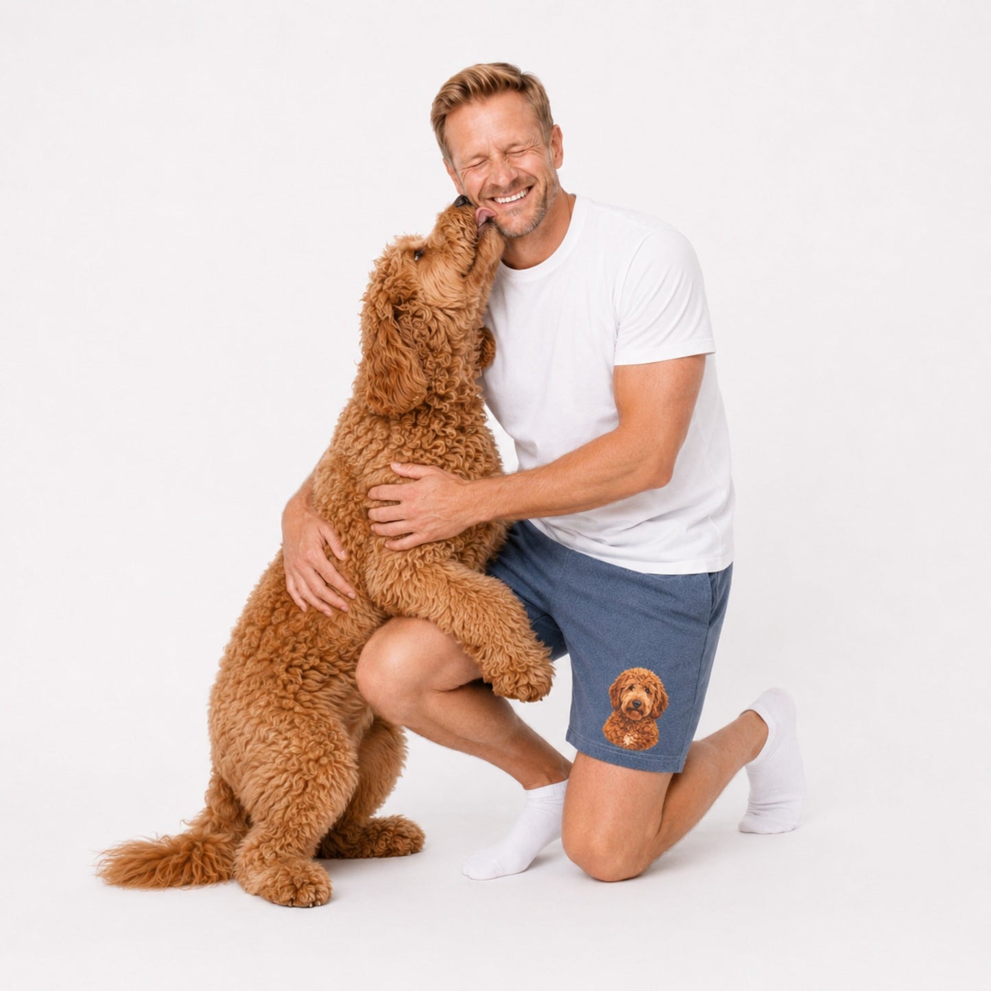 Men's Custom Lounge Shorts with Your Pet's Face