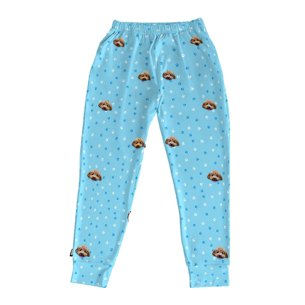 Kids Custom Pet Face Jogger Pajamas