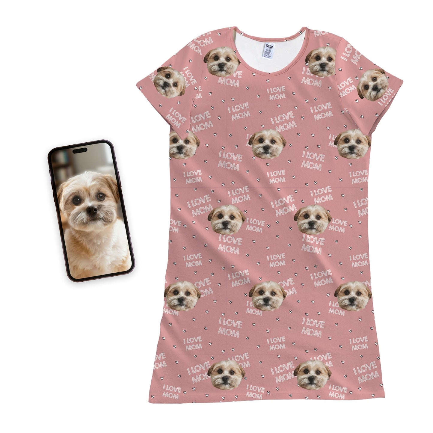Adult Custom Pet Face Nightgowns