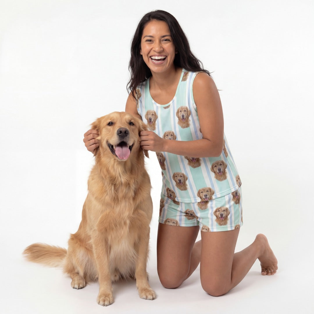 Tank Top Pajama Set | Pet Face Pajamas