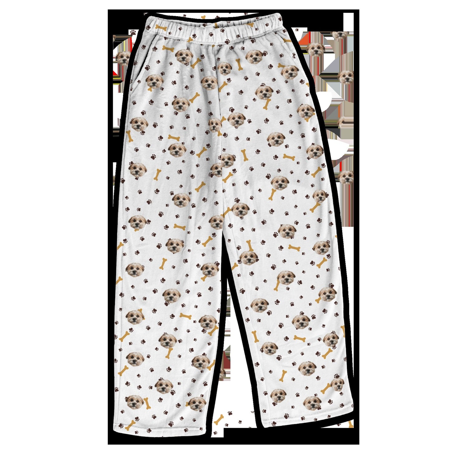 Adult Custom Pet Face Fleece Pajama Pants