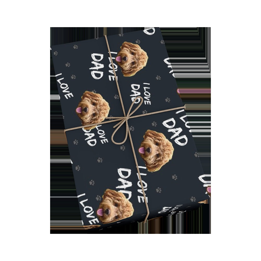 Customized Pet Face Wrapping Paper - 1 Pet