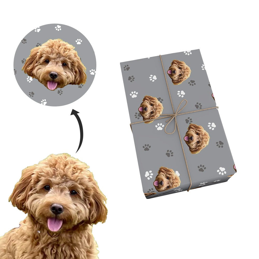 Custom Pet Face Wrapping Paper