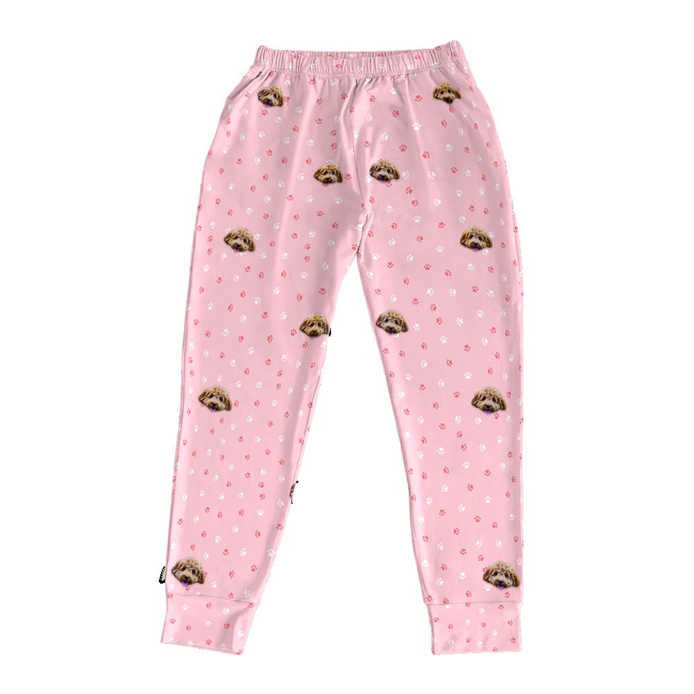 Kids Custom Pet Face Jogger Pajamas