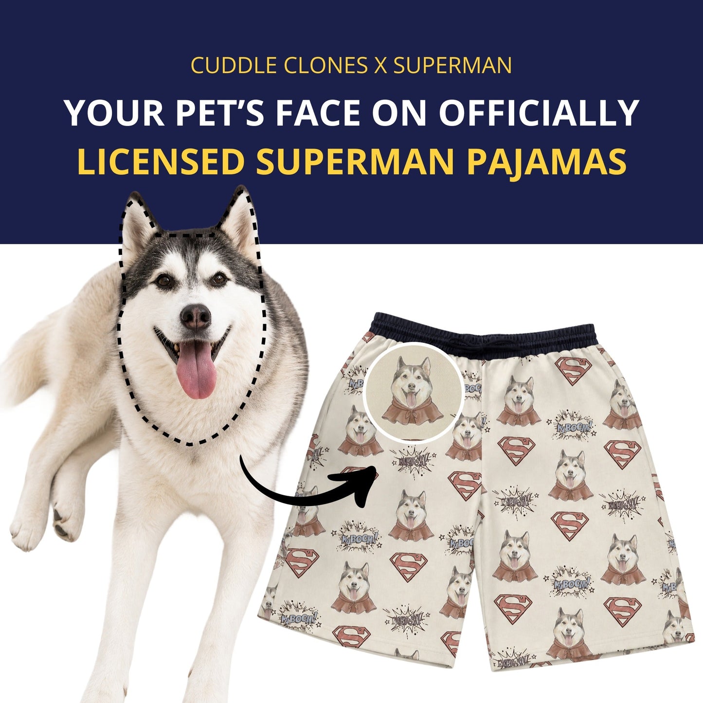 Superman Sweats with Your Pet’s Face