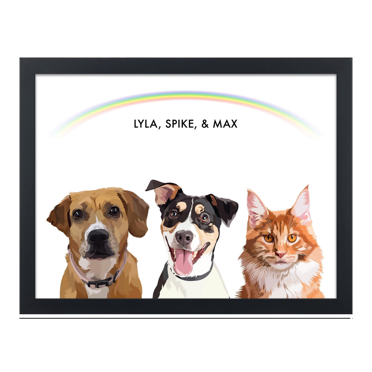 Custom Three Pet Portrait