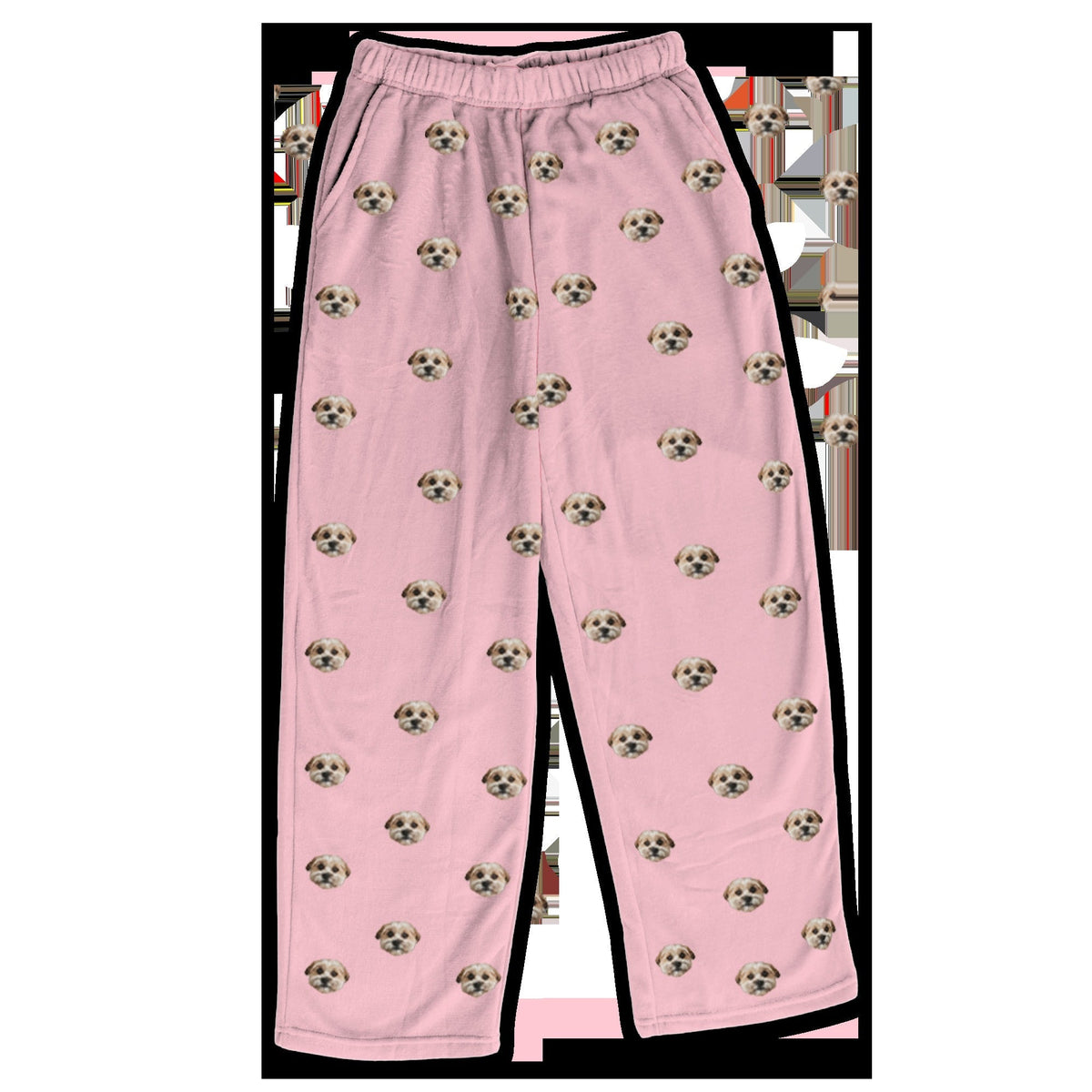 Kids Custom Pet Face Fleece Pajama Pants