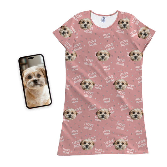 Adult Custom Pet Face Nightgowns